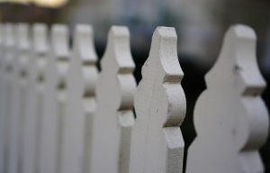 picket fence, on the fence expression